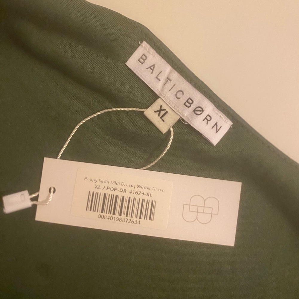 Baltic born silk green dress size xl never worn